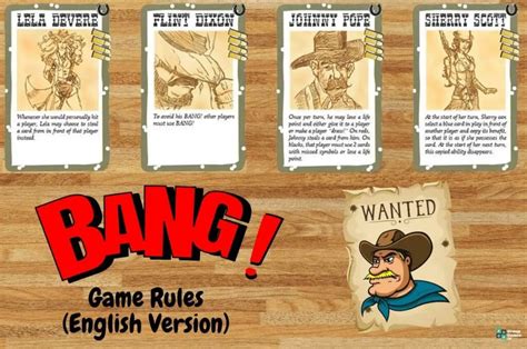 ¡Descubre la magia de los juegos de mesa con Bang! el juego de disparos en un pueblo del lejano oeste!